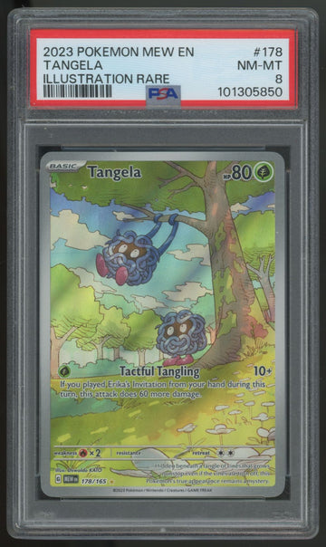 2023 Pokemon Tangela 151 Illustration Rare #178 PSA 8