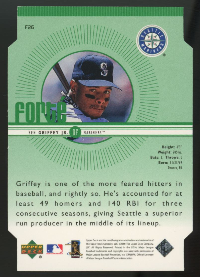 1999 Upper Deck Ken Griffey Jr. Forte Hitting Green /2000 #F26