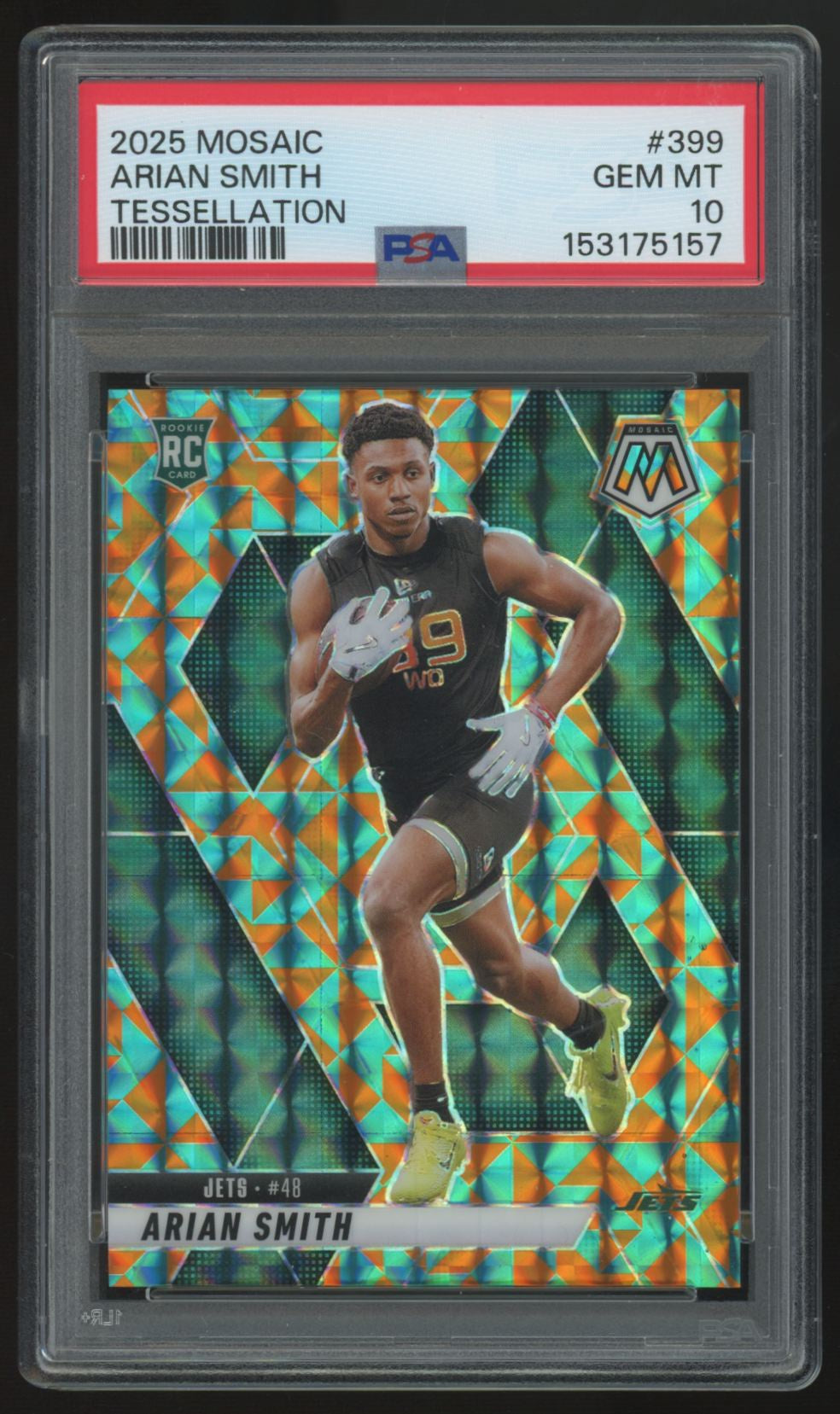 2025 Panini Mosaic Arian Smith RC Tessellation /15 #399 PSA 10