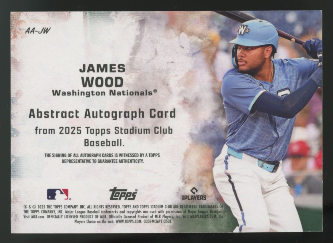 2025 Topps Stadium Club James Wood RC Abstract Auto #AA-JW