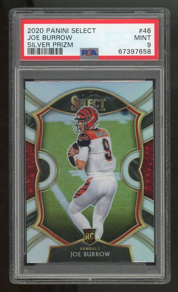 2020 Select Joe Burrow RC Concourse Silver Prizm #46 PSA 9
