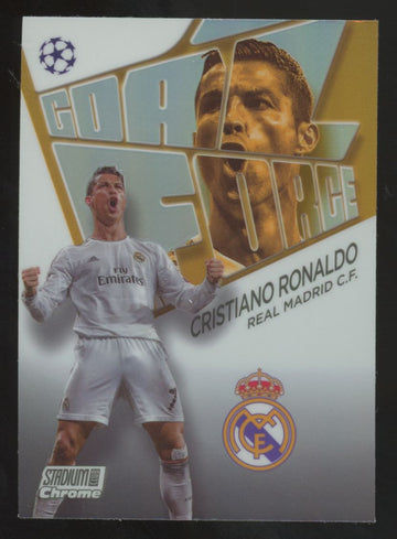 2022-23 Topps Stadium Club Chrome UEFA Cristiano Ronaldo Goal Force #GF-CR