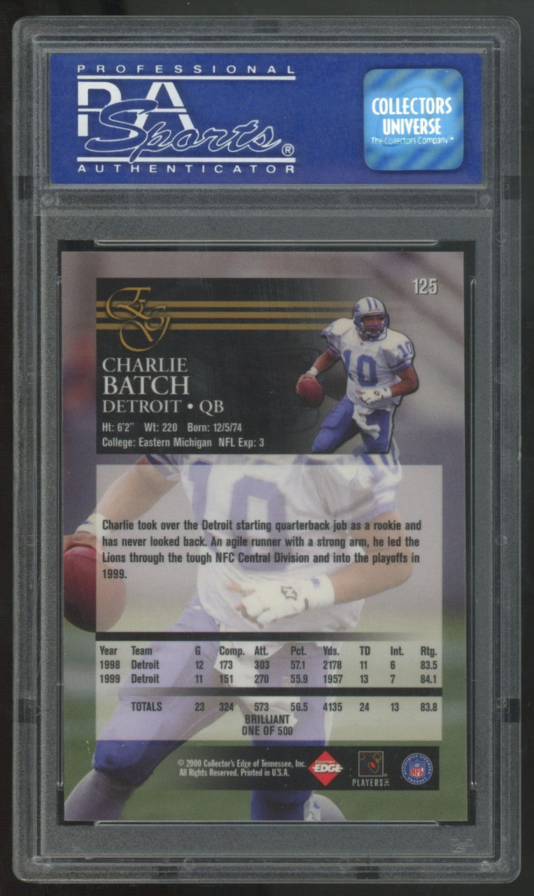 2000 Collector's Edge Graded Charlie Batch Brilliant #125 PSA 9