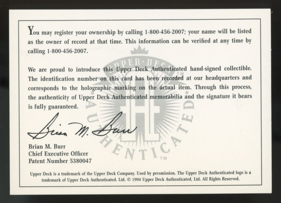 1995 Upper Deck Reggie Jackson Signed Auto UD Authentic #AC1