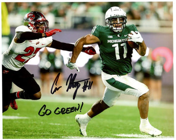 Connor Heyward Michigan State Autographed 8x10 Photo (Running)