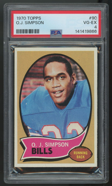 1970 Topps O.J. Simpson RC #90 PSA 4
