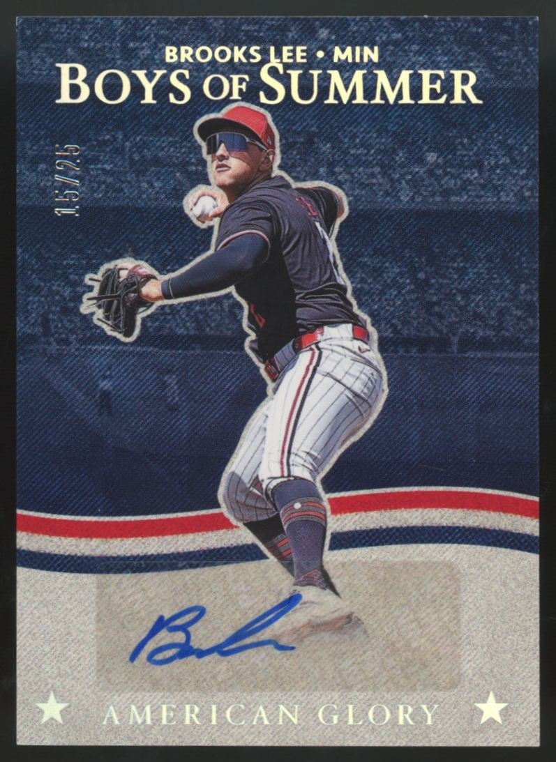 2025 Panini Boys Of Summer Brooks Lee American Glory Holo Silver Auto /25