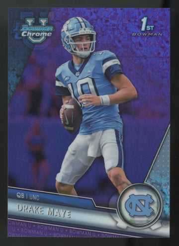 2023 Bowman Chrome U Drake Maye 1st Purple Mini-Diamond Refractor /399 #200