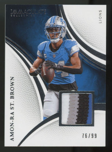 2025 Panini Immaculate Collection Amon-Ra St. Brown Patch /99 #81