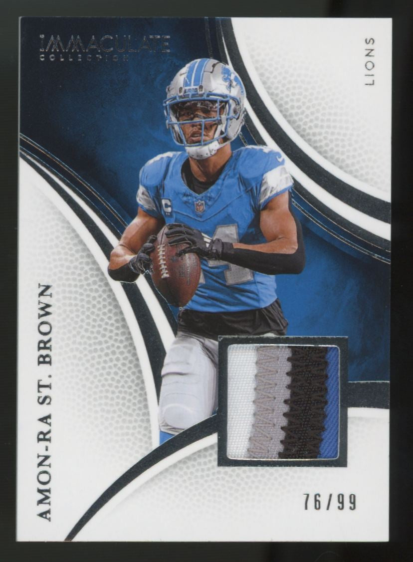 2025 Panini Immaculate Collection Amon-Ra St. Brown Patch /99 #81