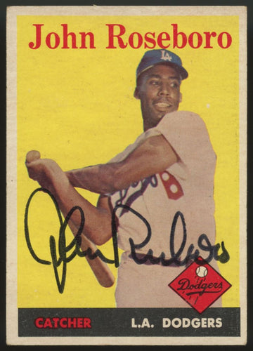 1958 Topps John Roseboro RC #42 Signed Autographed Card JSA
