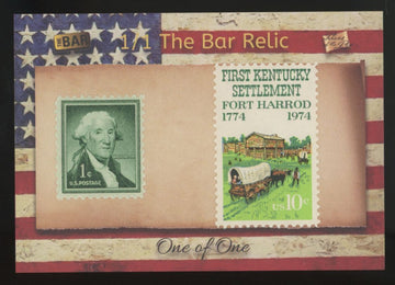 2018 Super Products George Washington & Kentucky Stamp The Bar Relic 1/1