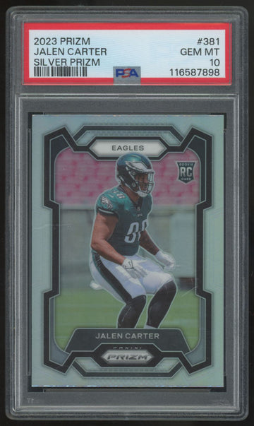 2023 Panini Prizm Jalen Carter RC Silver #381 PSA 10