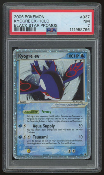 2006 Pokemon Kyogre Black Star Promo Holo #037 PSA 7