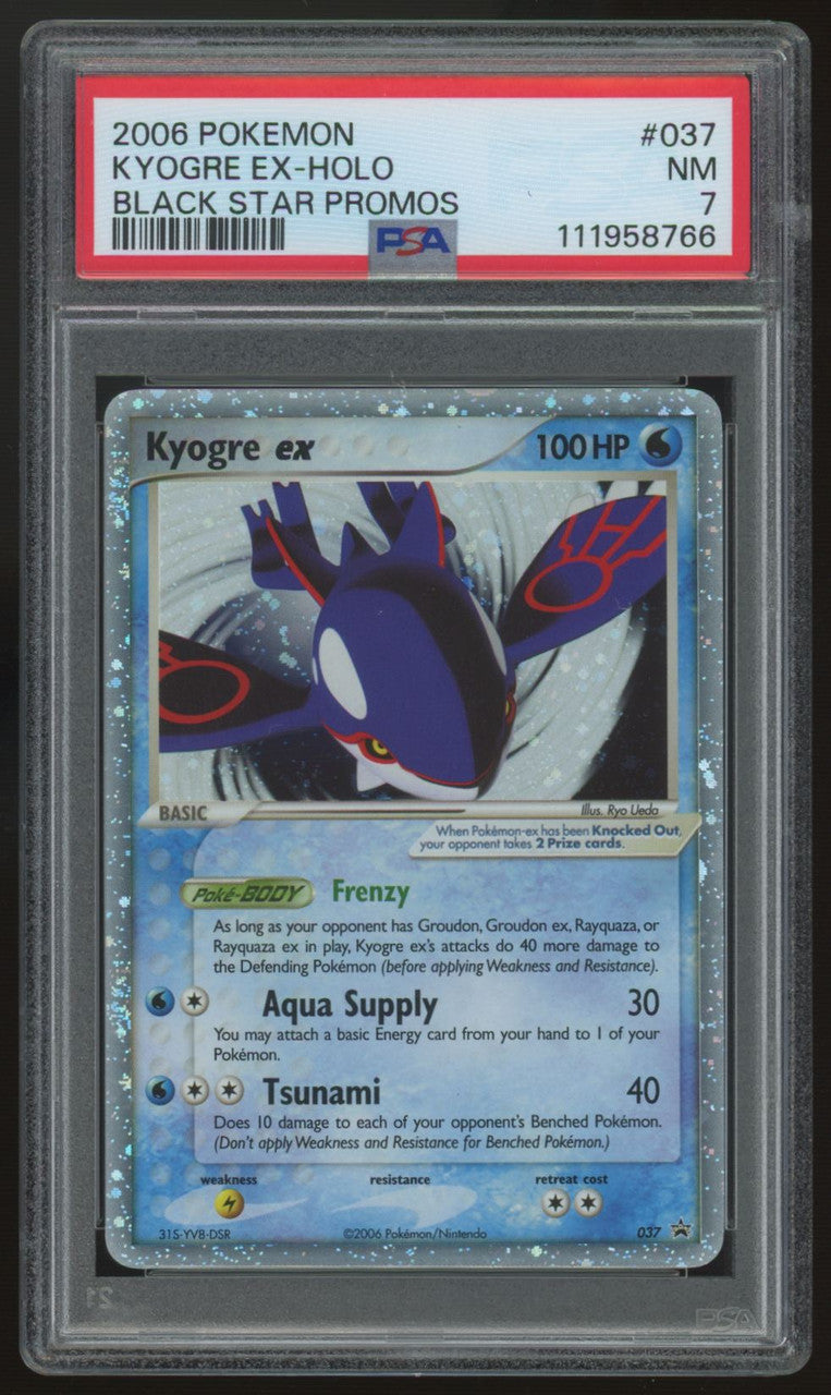 2006 Pokemon Kyogre Black Star Promo Holo #037 PSA 7