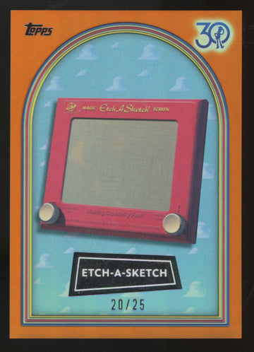 2025 Topps 30 Years Of Toy Story Etch-A-Sketch Orange Foil Refractor /25 #13