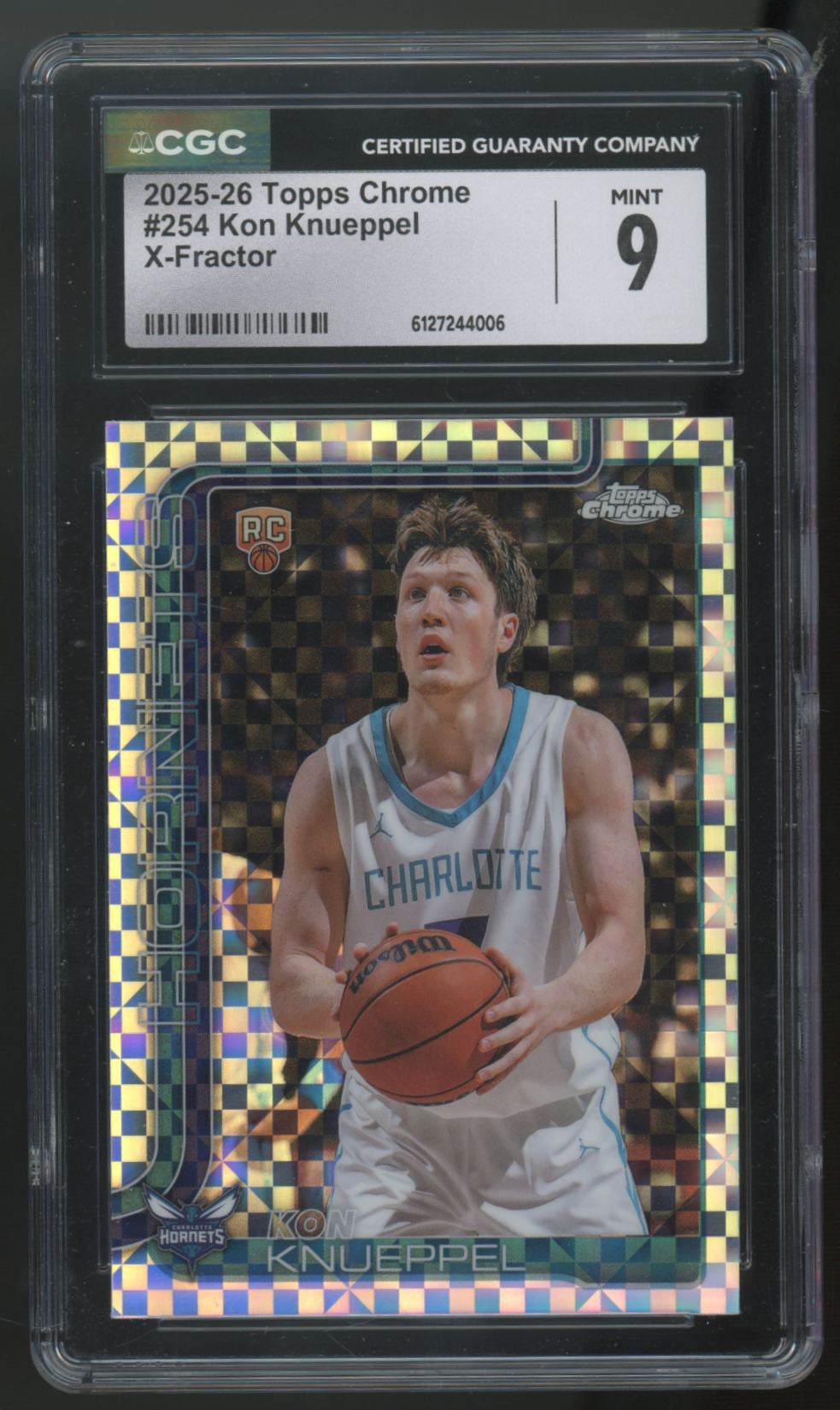 2025-26 Topps Chrome Kon Knueppel RC X-Fractor #254 CGC 9