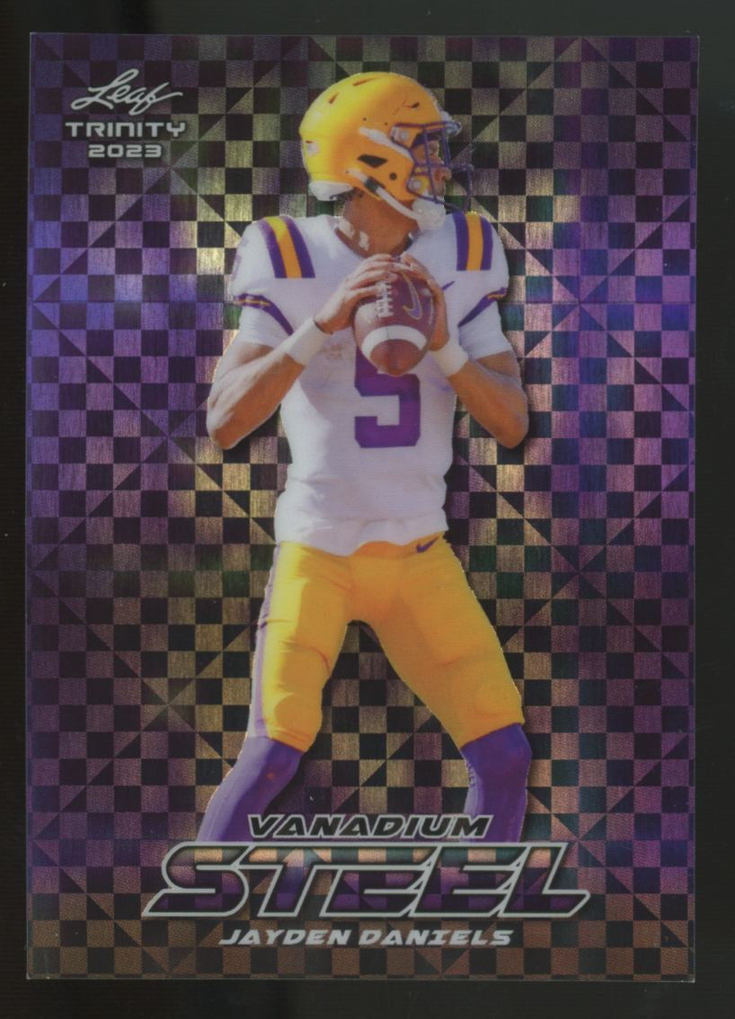 2023 Leaf Trinity Jayden Daniels Vanadium Steel /8 #S-45