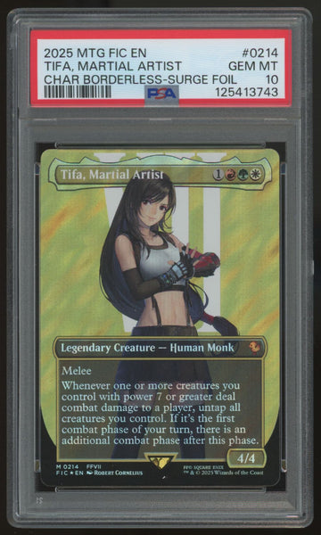 2025 Magic Tifa Martial Artist Final Fantasy Surge Foil #0214 PSA 10