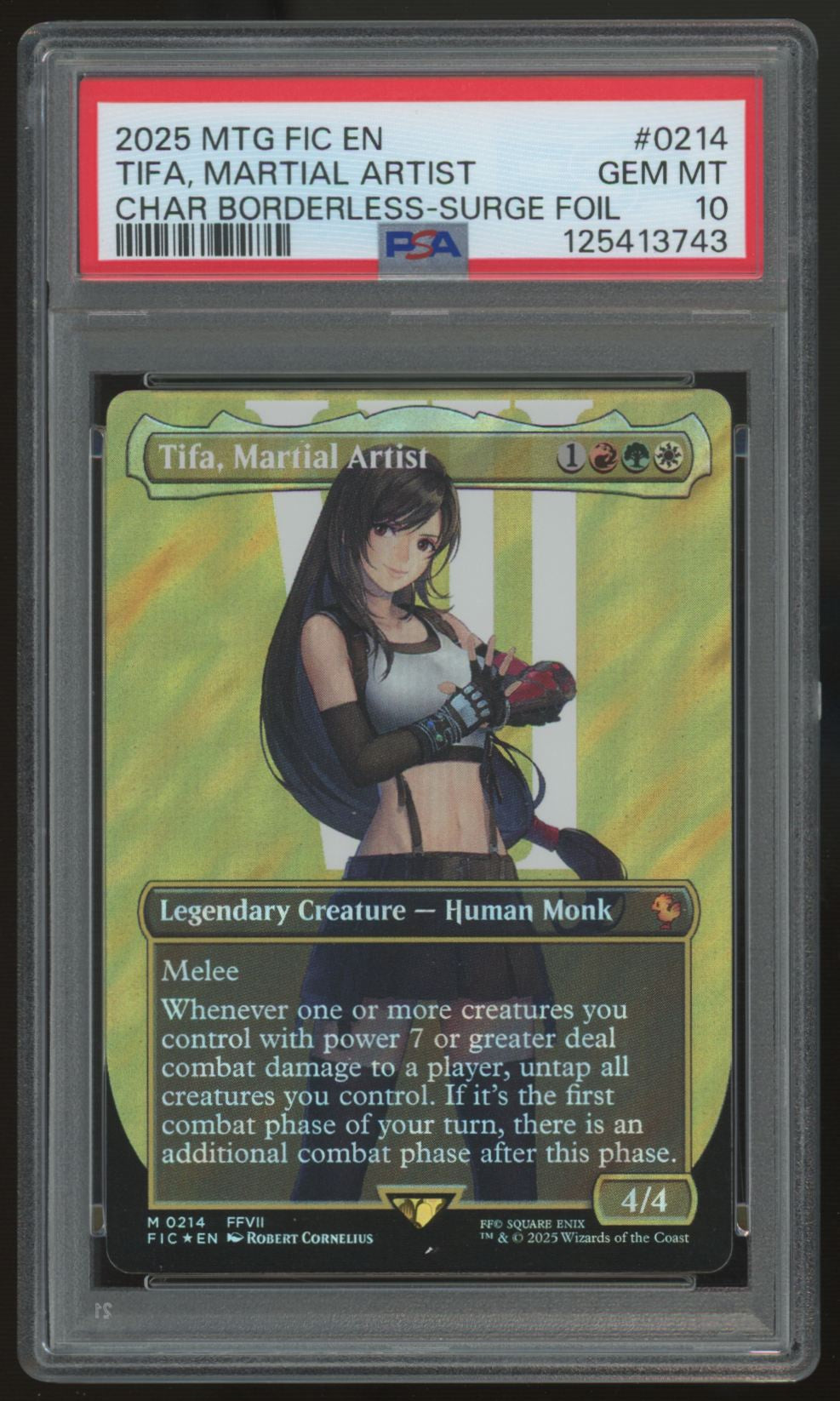 2025 Magic Tifa Martial Artist Final Fantasy Surge Foil #0214 PSA 10