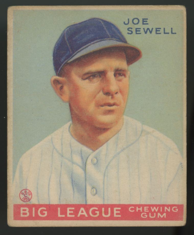 1933 Goudey Joe Sewell #165 G/VG