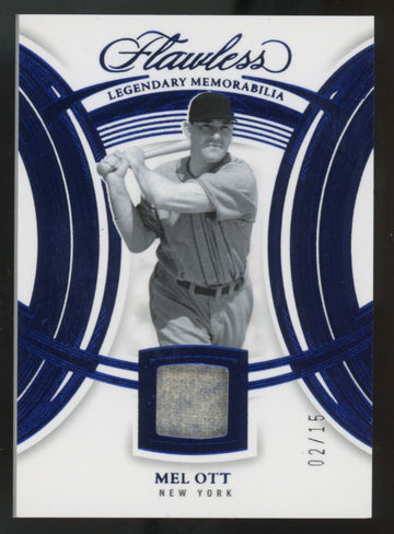 2025 Panini Flawless Mel Ott Sapphire Legendary Patch /15 #FLM-MO
