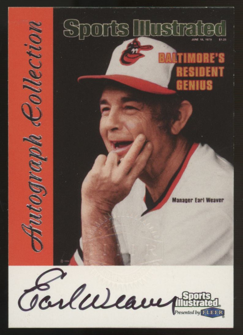 1999 Fleer Earl Weaver Sports Illustrated Auto