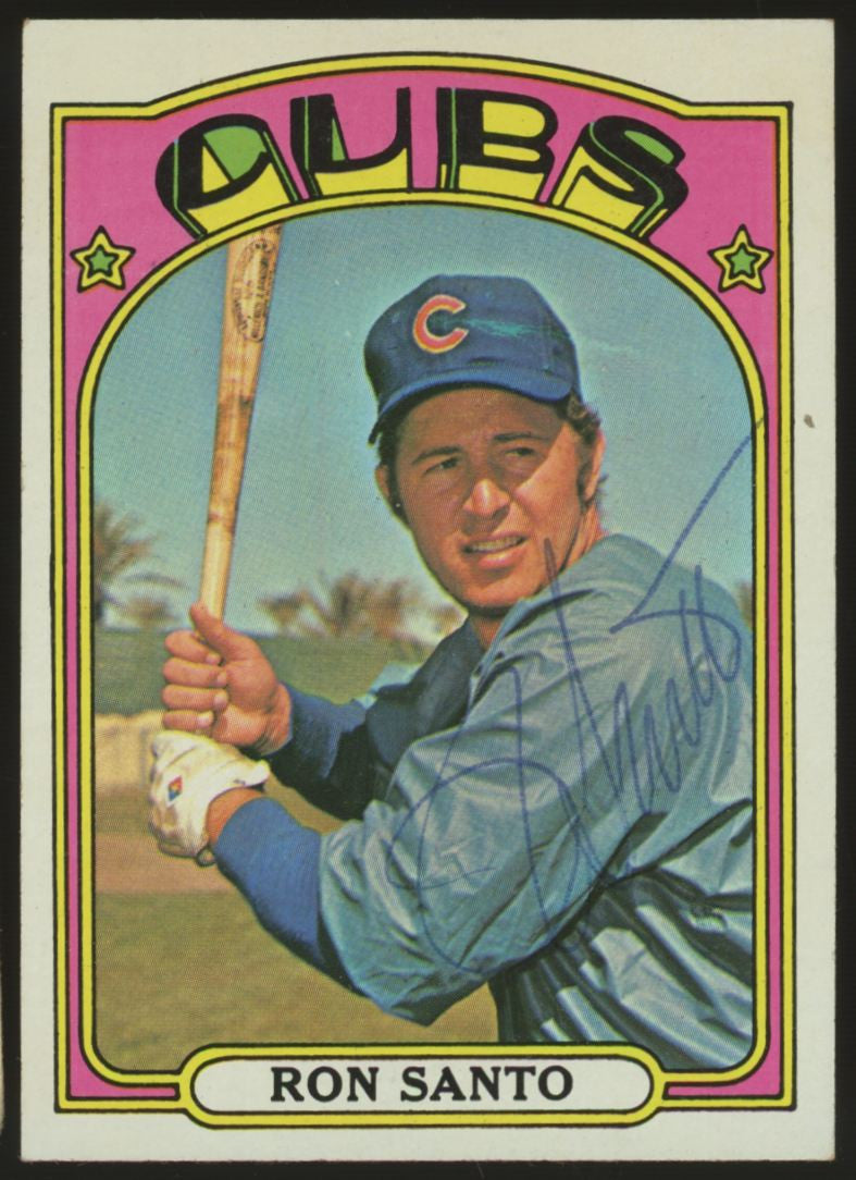 1972 Topps Ron Santo #555 Signed Autographed Card JSA