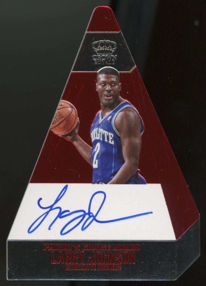2013-14 Preferred Larry Johnson Panini's Choice Die Cut Auto Red /25 #1