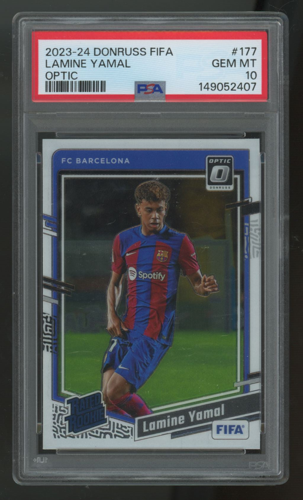 2023-24 Donruss Optic FIFA Lamine Yamal RC Rated Rookie #177 PSA 10