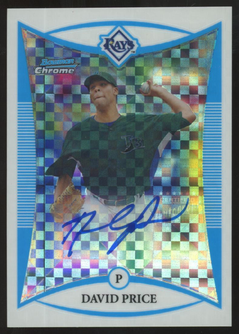 2008 Bowman Chrome David Price RC X-Fractor Auto /250 #BCP111