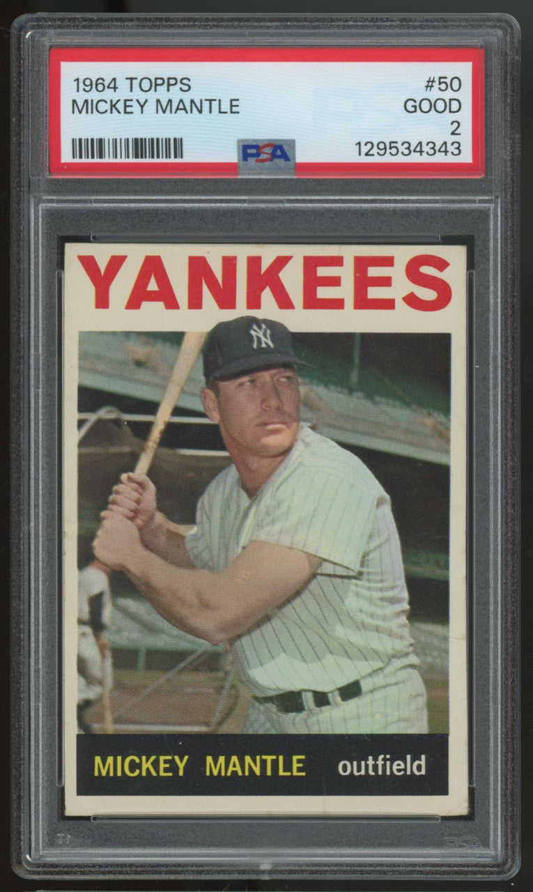 1964 Topps Mickey Mantle #50 PSA 2
