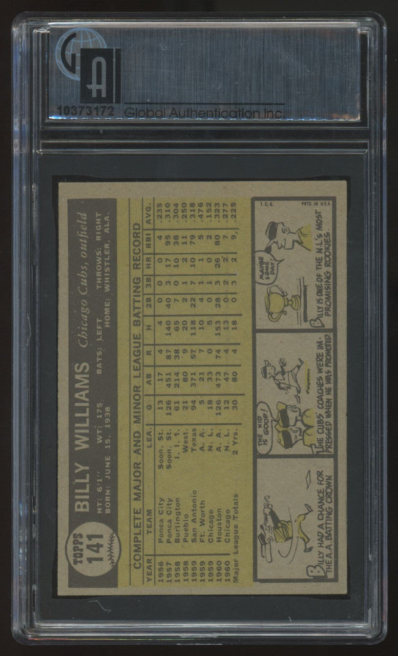 1961 Topps Billy Williams RC #141 GAI 6