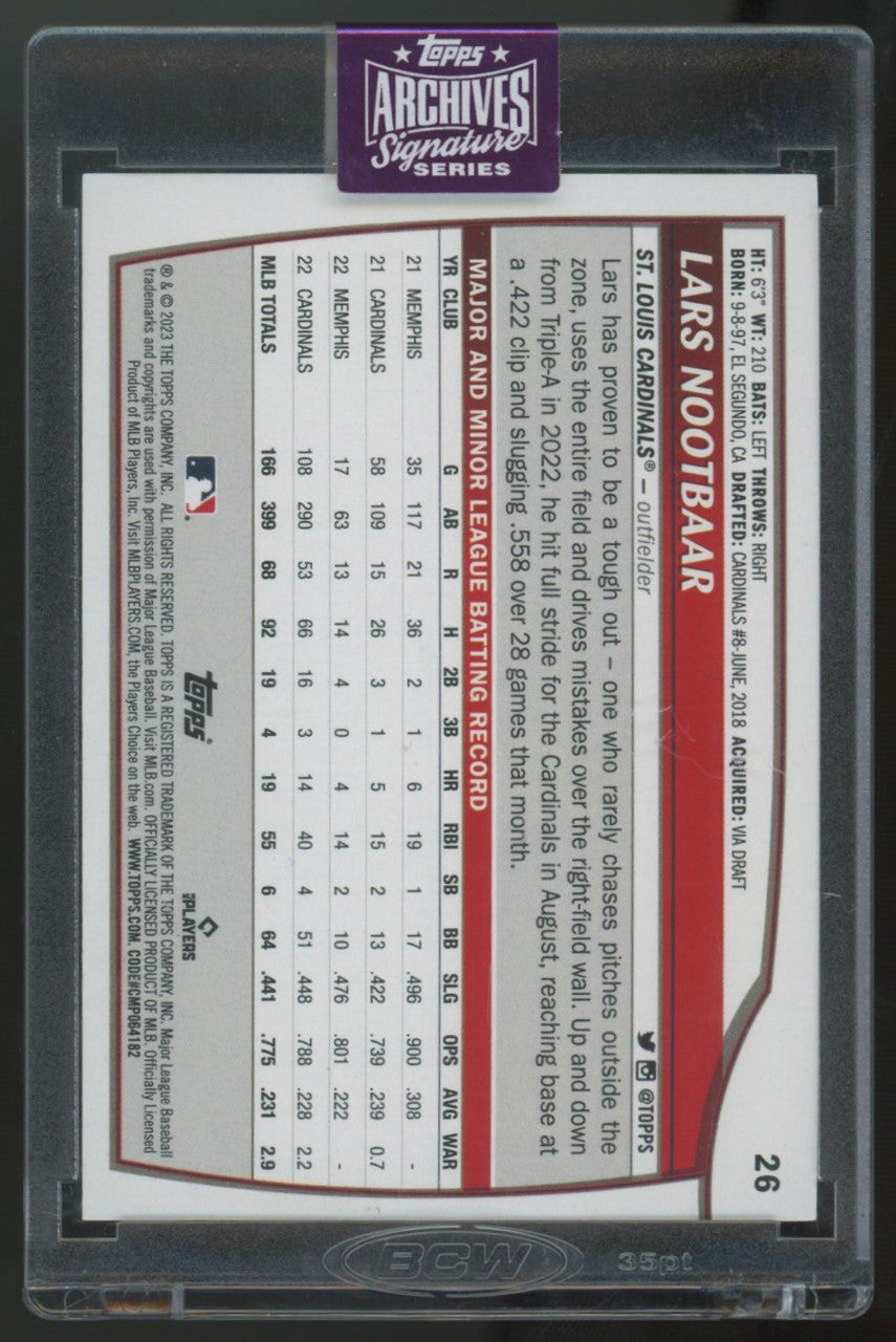2025 Topps Archives Signature Series Lars Nootbaar Auto 1/1 #26