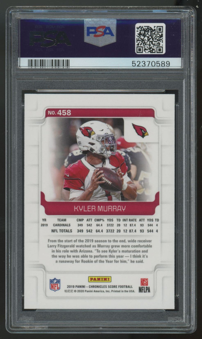 2019 Panini Chronicles Score Kyler Murray RC #458 PSA 10