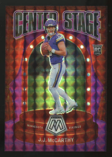 2024 Panini Mosaic J.J. McCarthy RC Purple Center Stage /49 #9