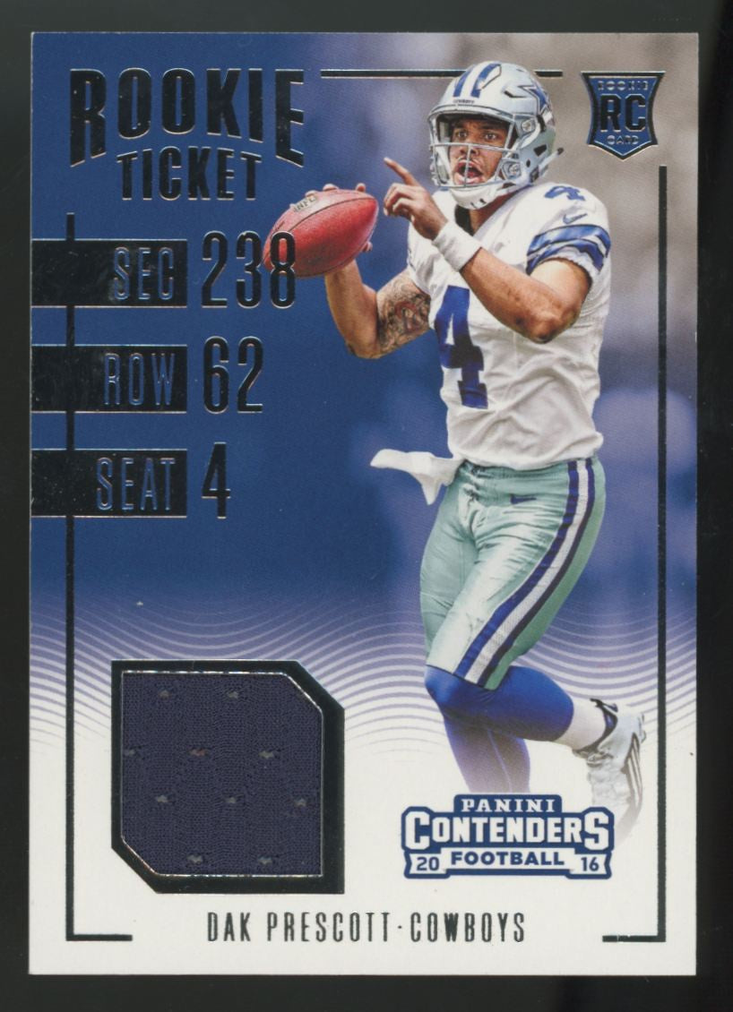 2016 Panini Contenders Dak Prescott RC Rookie Ticket Patch #7