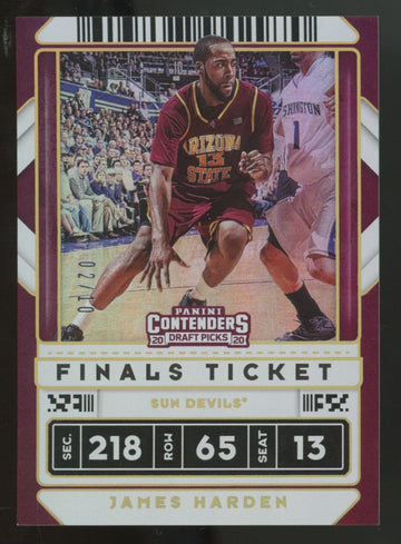 2020-21 Contenders Draft Picks James Harden Finals Ticket /10 #2
