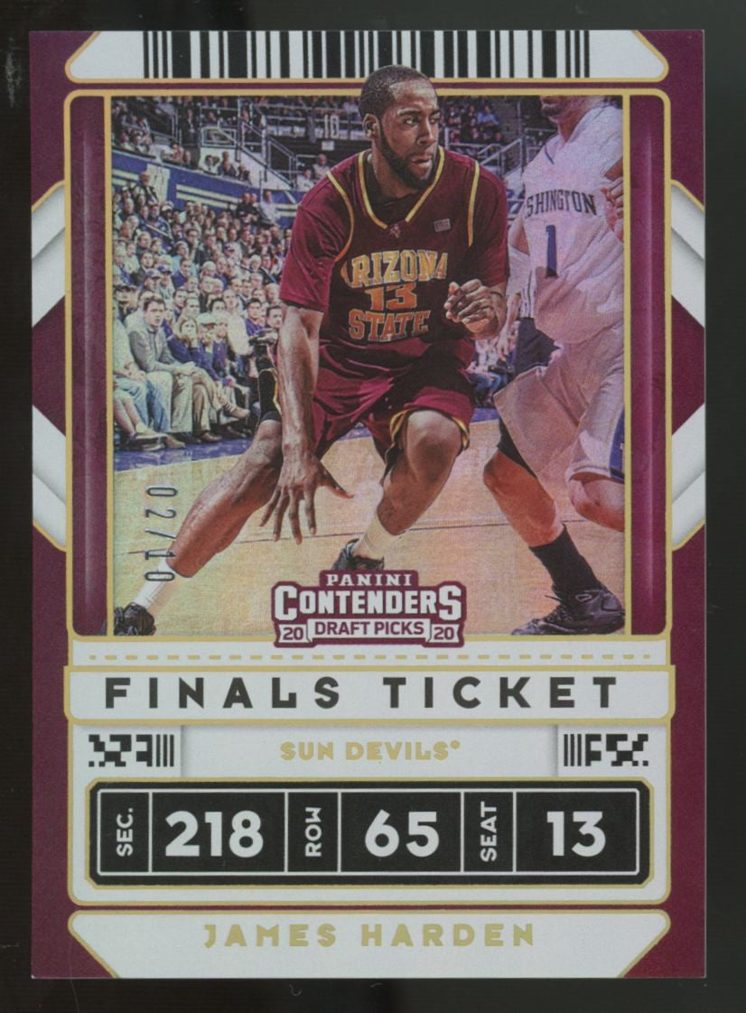 2020-21 Contenders Draft Picks James Harden Finals Ticket /10 #2