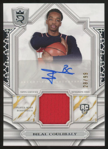 2023-24 Topps Royalty Bilal Coulibaly RC Patch Auto RPA /99 #RA-BC