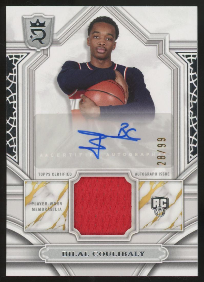 2023-24 Topps Royalty Bilal Coulibaly RC Patch Auto RPA /99 #RA-BC