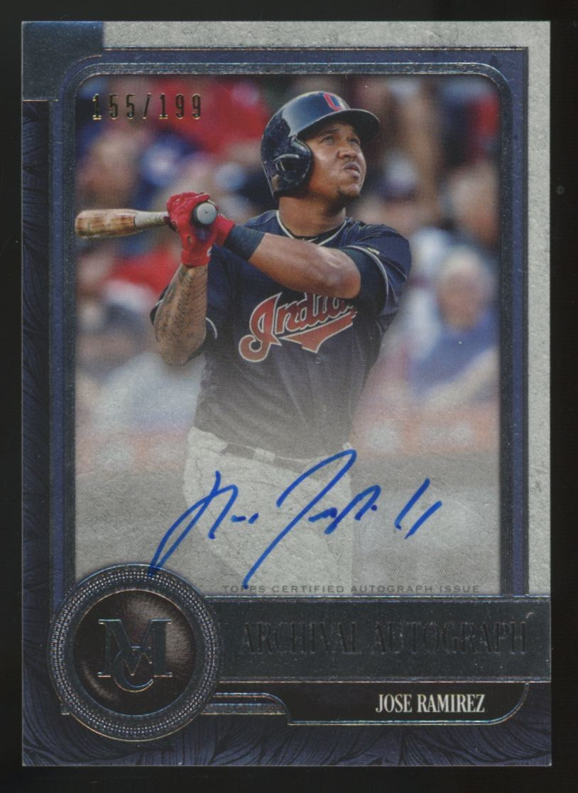 2019 Topps Museum Collection Jose Ramirez Archival Auto /199 #AA-JRO