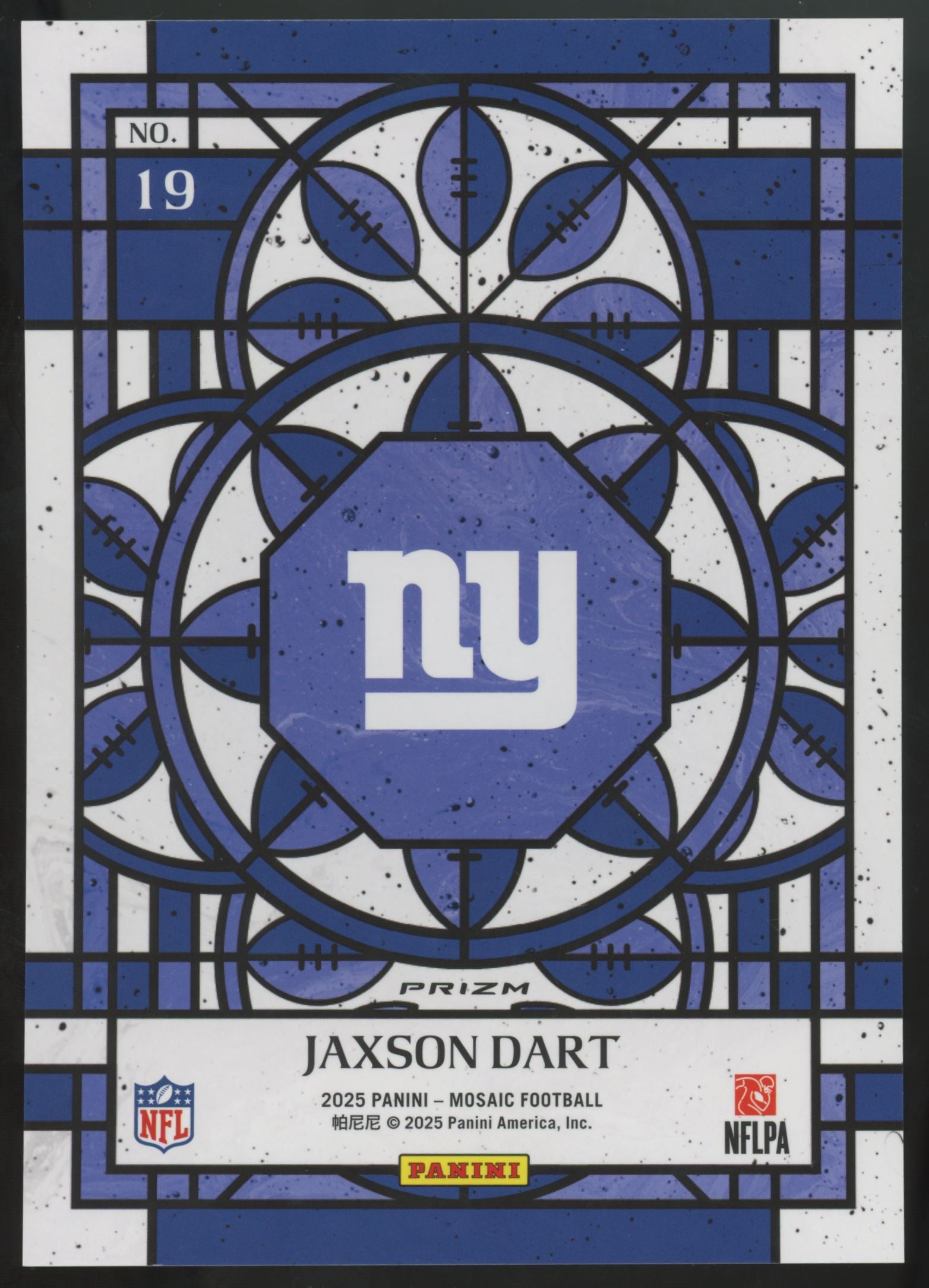 2025 Panini Mosaic Jaxson Dart RC Stained Glass Oversized #19