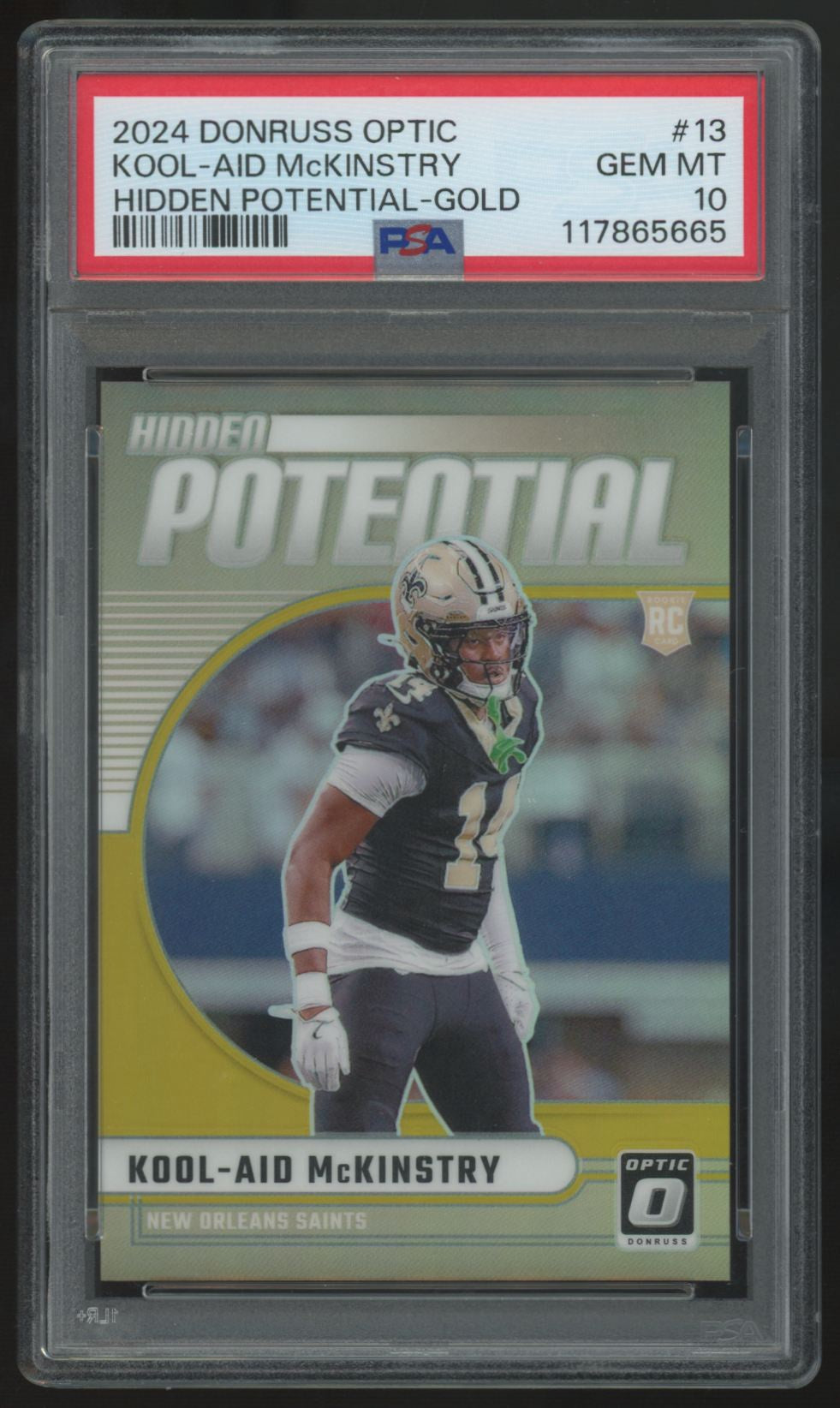 2024 Donruss Optic Kool-Aid McKinstry RC Hidden Potential Gold /10 #13 PSA 10