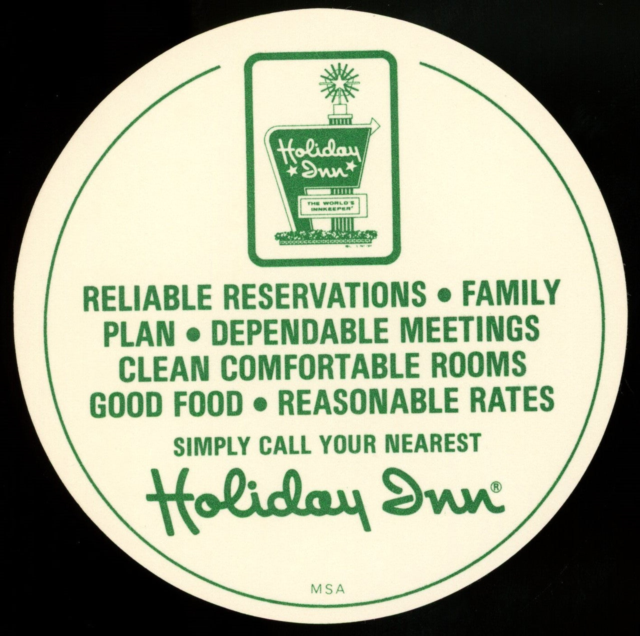 1977 Holiday Inn Rod Carew MSA Disc