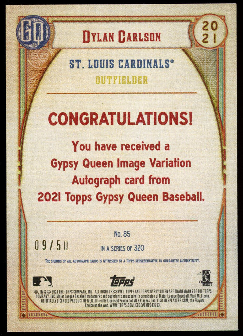 2021 Gypsy Queen Dylan Carlson Black White Auto /50