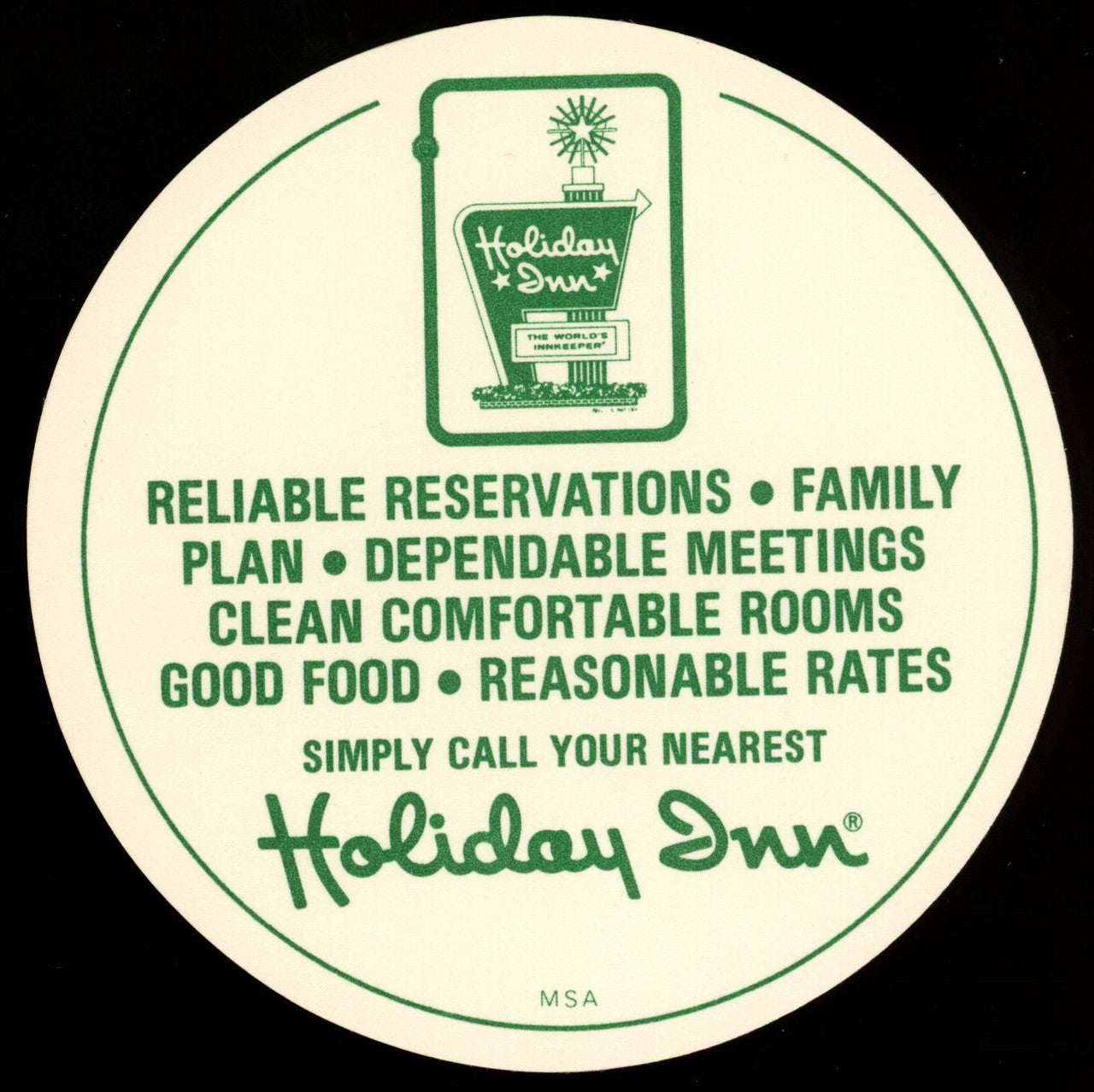 1977 Holiday Inn Steve Carlton MSA Disc