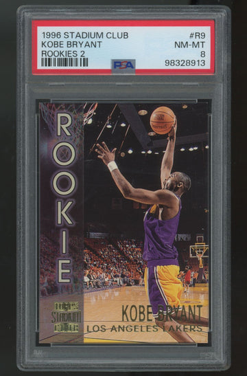 1996-97 Topps Stadium Club Kobe Bryant RC Rookies 2 #R9 PSA 8