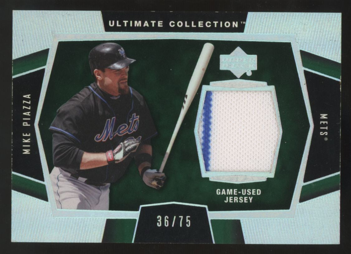 2003 Ultimate Collection Mike Piazza Game Used Jersey Patch /75 #J-MI2