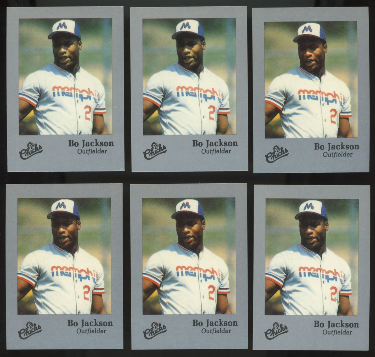 1986 Time Out Sports Bo Jackson RC Memphis Chicks #28 (Lot Of 20)